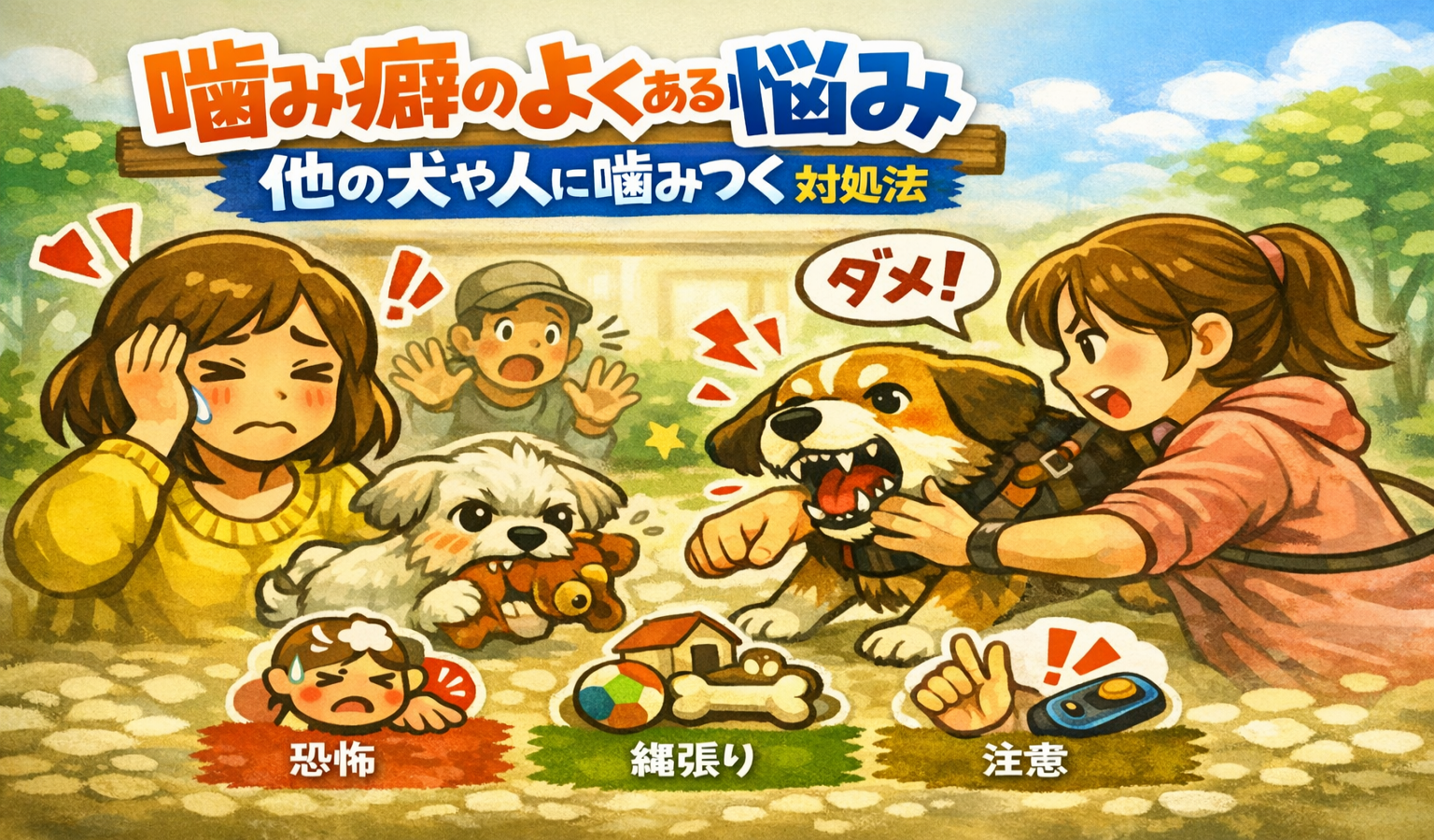 他の犬や人に噛みつく犬の悩みページ用メイ03