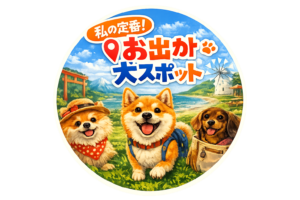 お出かけ犬スポットカテゴリロゴ（丸アイコン）